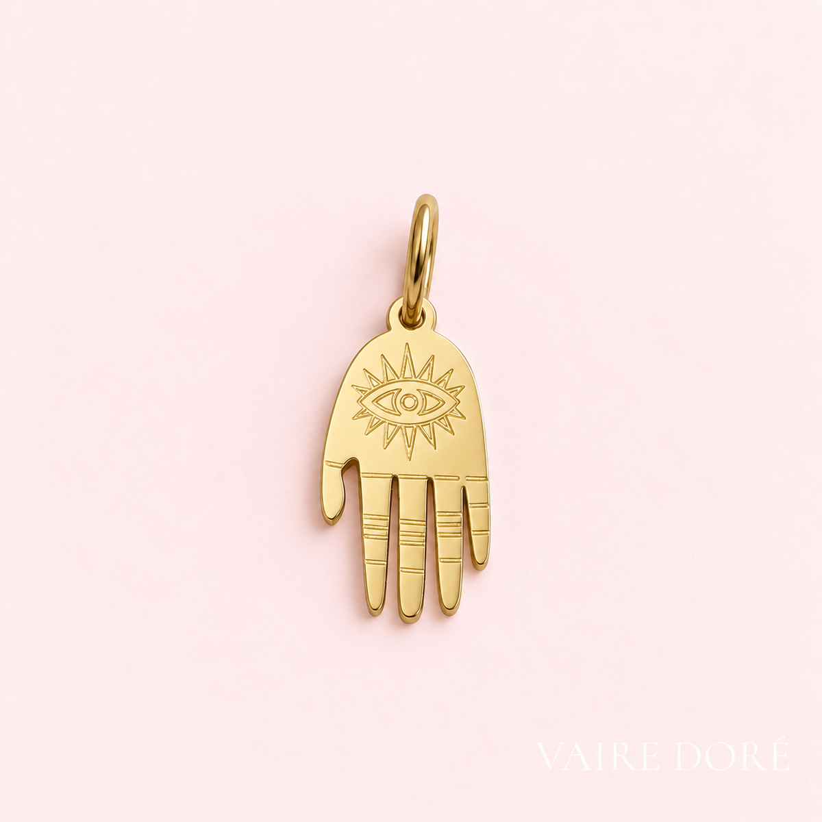 Golden Protection Hamsa Charm