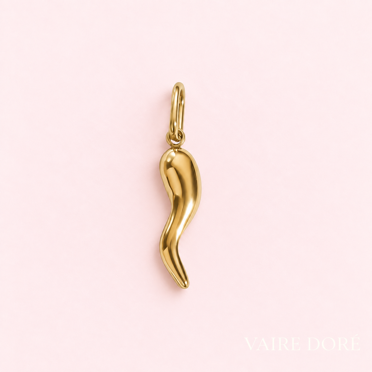 Golden Luck Italian Horn Charm (Cornicello Charm)