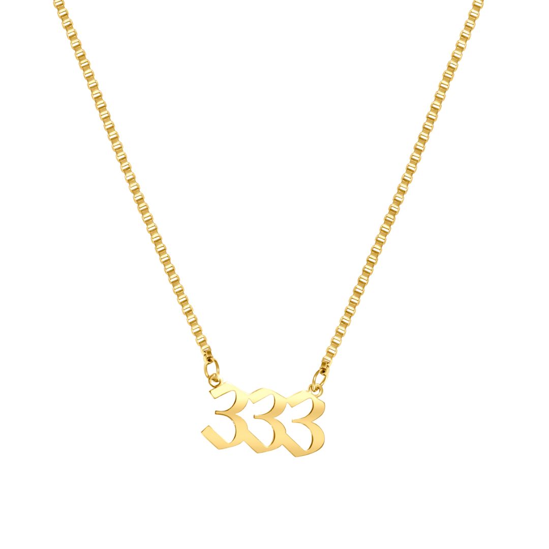 Angel number necklaces Vaire Doré 